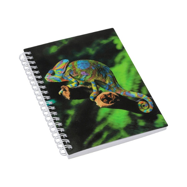 Zvezek s 3D sliko kameleon