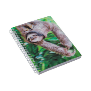 Zvezek s 3D sliko lenivec