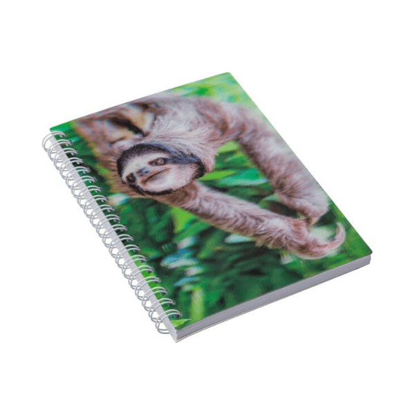 Zvezek s 3D sliko lenivec