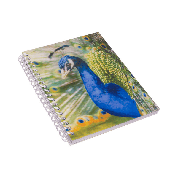 Zvezek s 3D sliko pav