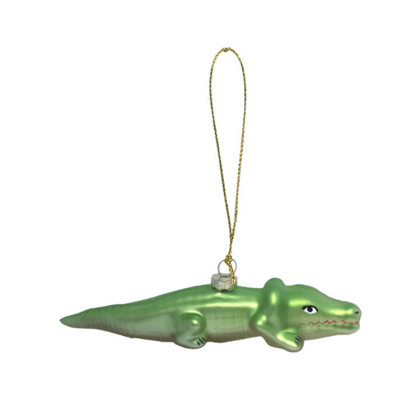 Božični okrasek krokodil