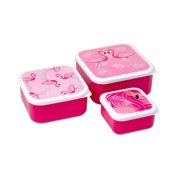 Set posodic za shranjevanje flamingo