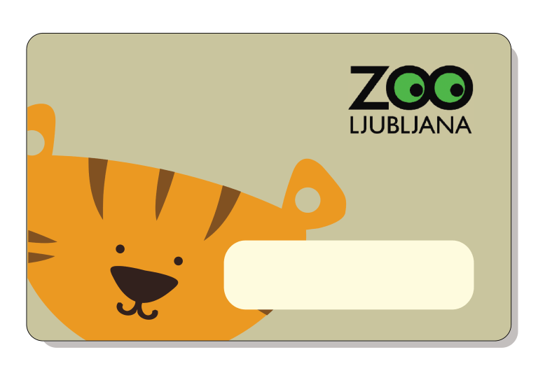 darilna kartica z motivom tiger