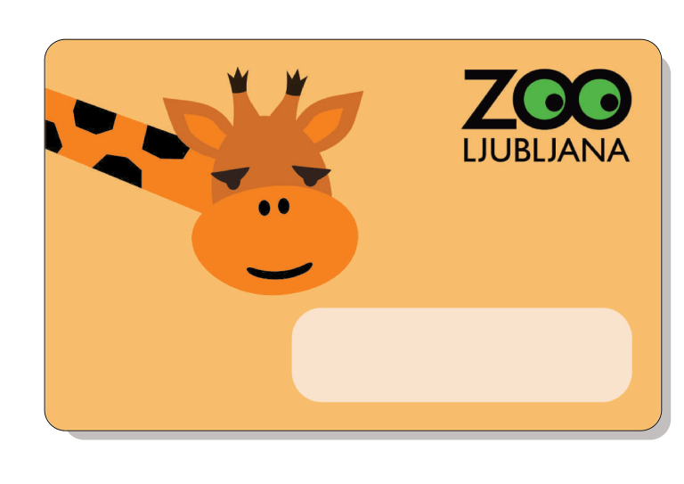 darilna kartica motiv žirafa